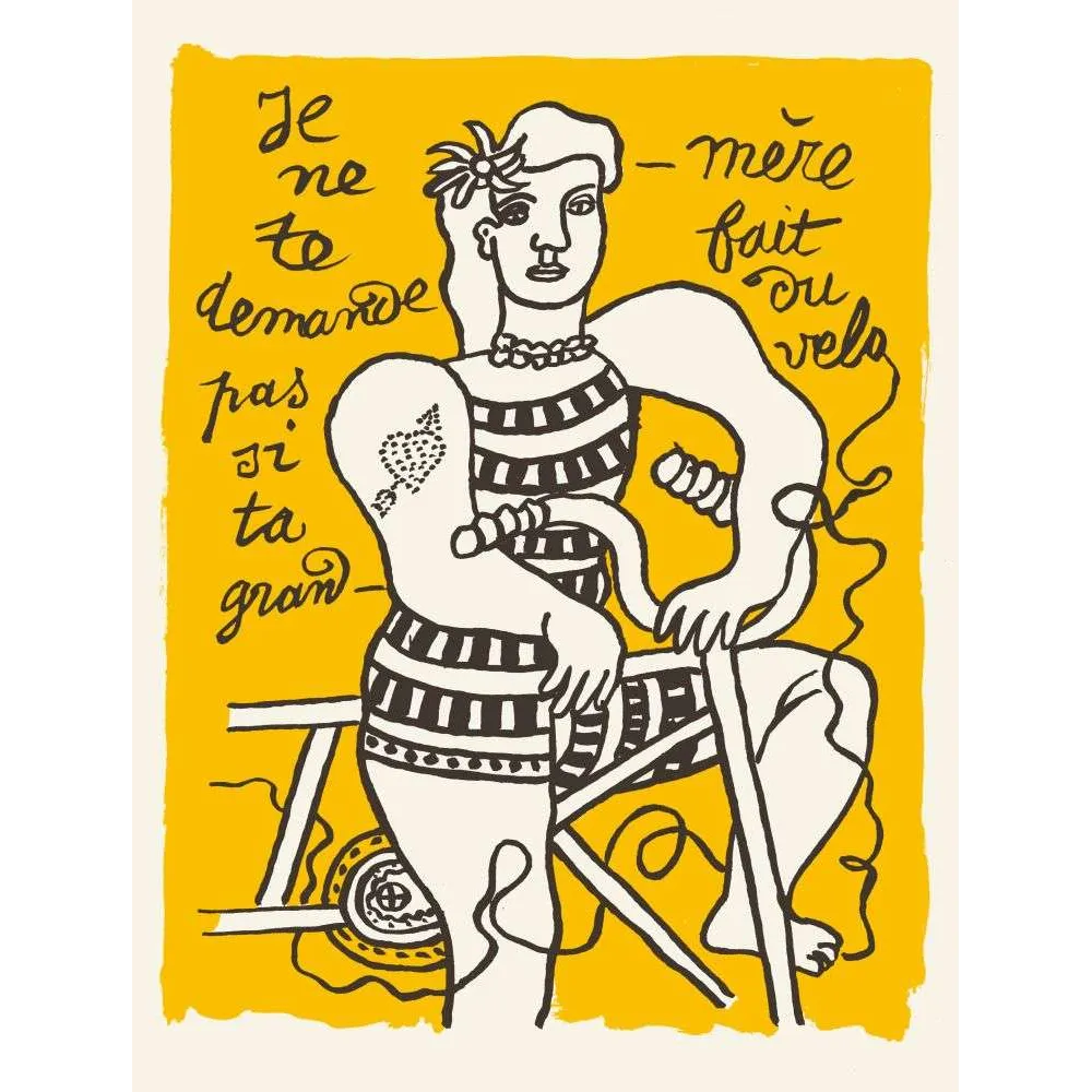 Illustration Style Léger Figure Populaire Maillot Rayé Fond Jaune Argot Paris – Fac-similé de document ancien
