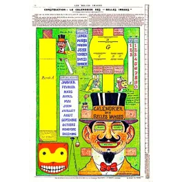Planche Calendrier Belles Images à Découper Bonhomme Chapeau Paris Presse Enfantine – Fac-similé de document ancien