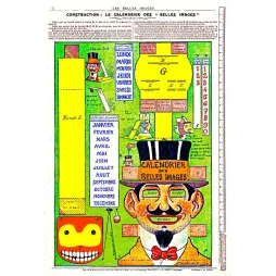 Planche Calendrier Belles Images à Découper Bonhomme Chapeau Paris Presse Enfantine – Fac-similé de document ancien