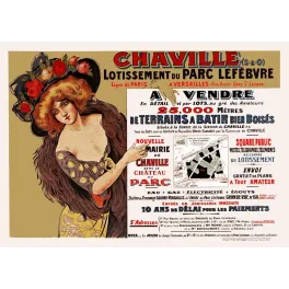 Affiche Immobilière Chaville Lotissement Parc Lefèbvre Terrains Paris Versailles – Publicité vintage