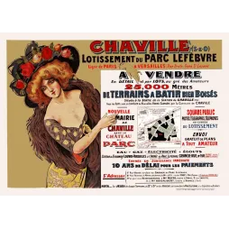 Affiche Immobilière Chaville Lotissement Parc Lefèbvre Terrains Paris Versailles – Publicité vintage