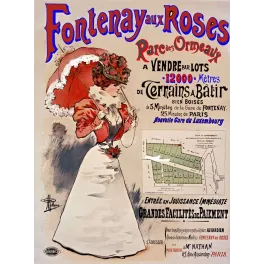 Affiche Immobilière Fontenay-aux-Roses Parc Ormeaux Terrains Paris Banlieue – Publicité vintage