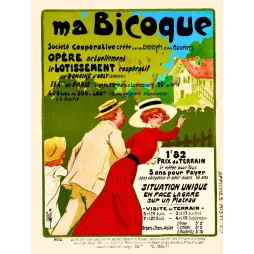 Affiche Ma Bicoque Coopérative Domaine d'Orly – Publicité vintage