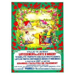 Affiche Lotissement Ville-d'Avray Côte d'Argent – Publicité vintage