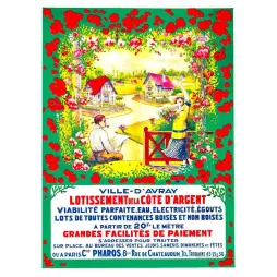 Affiche Lotissement Ville-d'Avray Côte d'Argent – Publicité vintage
