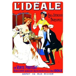 Affiche L'Idéale Eau à Détacher Parfumée Paris – Publicité vintage