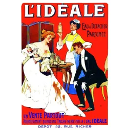 Affiche L'Idéale Eau à Détacher Parfumée Paris – Publicité vintage