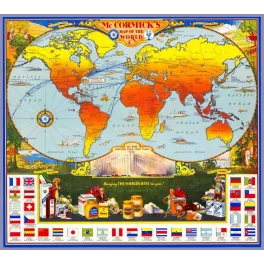 Carte Publicitaire McCormick Map of the World – Cartographie ancienne