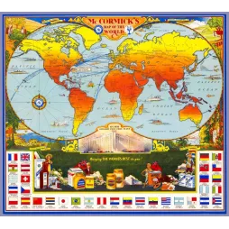 Carte Publicitaire McCormick Map of the World – Cartographie ancienne