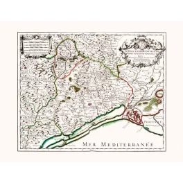 Carte Diocèse Montpellier Neuf Archiprêtrés Colbert XVIIe – Cartographie ancienne