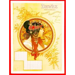 Calendrier Publicitaire Dewez Stores - Mucha à Paris – Publicité vintage