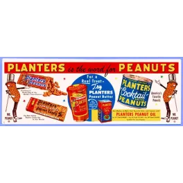 Affiche Planters Peanuts Mr Peanut Arachides Américaine – Publicité vintage