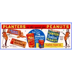 Affiche Planters Peanuts Mr Peanut Arachides Américaine – Publicité vintage