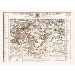 Carte Topographique Diocèse Senlis Delisle Plan Ville XVIIIe – Cartographie ancienne