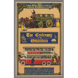 Affiche Centenaire Omnibus Londres 1829 1929 Transport – Fac-similé de document ancien