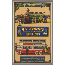 Affiche Centenaire Omnibus Londres 1829 1929 Transport – Fac-similé de document ancien
