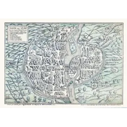 Plan Paris 1530 Fac-similé Sébastien Munster Bon Marché – Cartographie ancienne