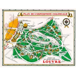 Plan Exposition Coloniale Paris 1931 – Grands Magasins du Louvre