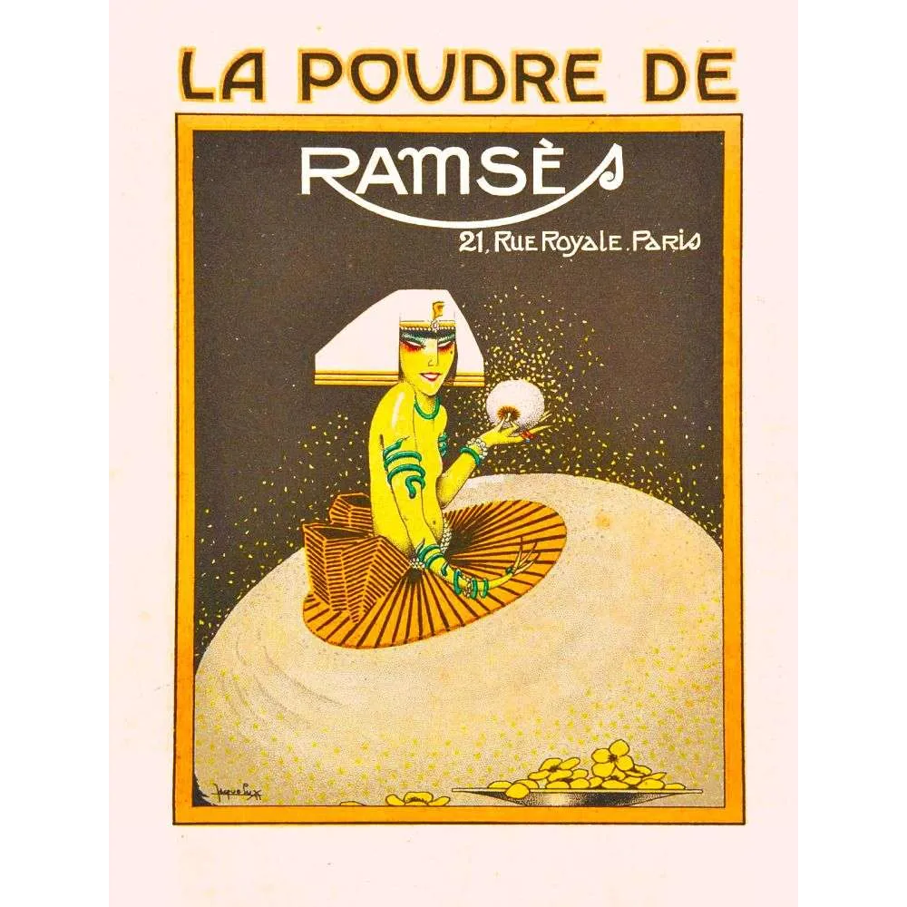 Poudre de Ramsès Paris – pub vintage Art Déco égyptien années 1920 Poudre de Ramsès Paris – pub vintage Art Déco égyptien années 1920