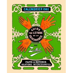 Calendrier Chiromancie 1902 Zillah – Document Art Nouveau ésotérique