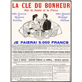 Électro-Vigueur Maclaughlin – pub vintage électrothérapie Belle Époque
