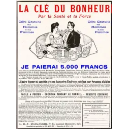 Électro-Vigueur Maclaughlin – pub vintage électrothérapie Belle Époque