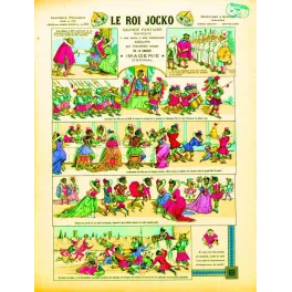 Le Roi Jocko – Imagerie d'Épinal singes fantaisie XIXe siècle