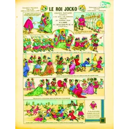 Le Roi Jocko – Imagerie d'Épinal singes fantaisie XIXe siècle