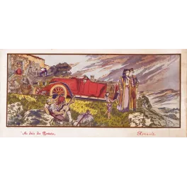 Renault Pyrénées – pub vintage automobile voyage années 1910