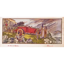 Renault Pyrénées – pub vintage automobile voyage années 1910
