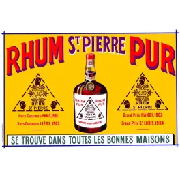 Rhum Saint-Pierre Pur – pub vintage Grand Prix 1900 Paris