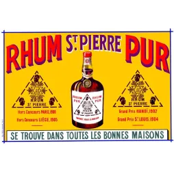 Rhum Saint-Pierre Pur – pub vintage Grand Prix 1900 Paris