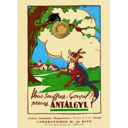 Antalgyl Goupil – pub vintage médicament antidouleur humoristique