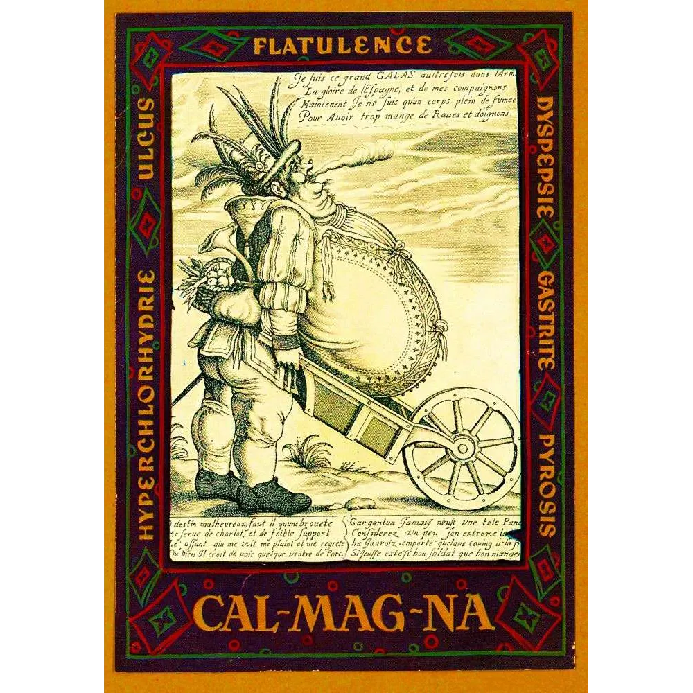 Cal-Mag-Na – pub vintage remède digestif flatulence XIXe siècle