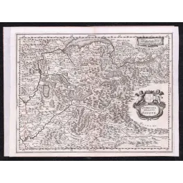 Fac-similé de carte ancienne Savoie XVIIe – Sabaudia Ducatus Lac Léman