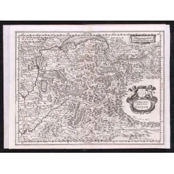 Fac-similé de carte ancienne Savoie XVIIe – Sabaudia Ducatus Lac Léman