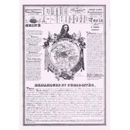 Département Seine Paris – Document géographique Voltaire XIXe siècle