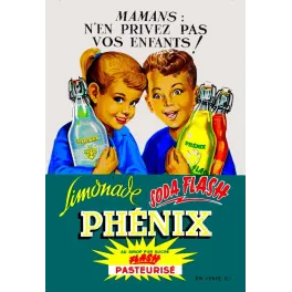 Limonade Phénix Soda Flash – pub vintage enfants années 1950