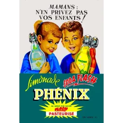 Limonade Phénix Soda Flash – pub vintage enfants années 1950