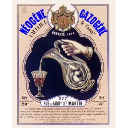 Gazogène Néogène Caulliez – pub vintage eau gazeuse Paris XIXe