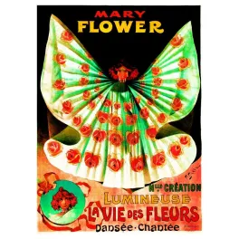 Mary Flower – Affiche spectacle danse lumineuse Belle Époque