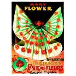 Mary Flower – Affiche spectacle danse lumineuse Belle Époque