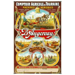 B. Augereau Comptoir Agricole Tours – Machines Agricoles Affiche Vintage