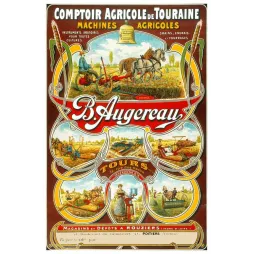 B. Augereau Comptoir Agricole Tours – Machines Agricoles Affiche Vintage