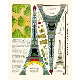 Hygromètre Tour Eiffel à Découper – Imagerie Epinal Maquette Ancienne