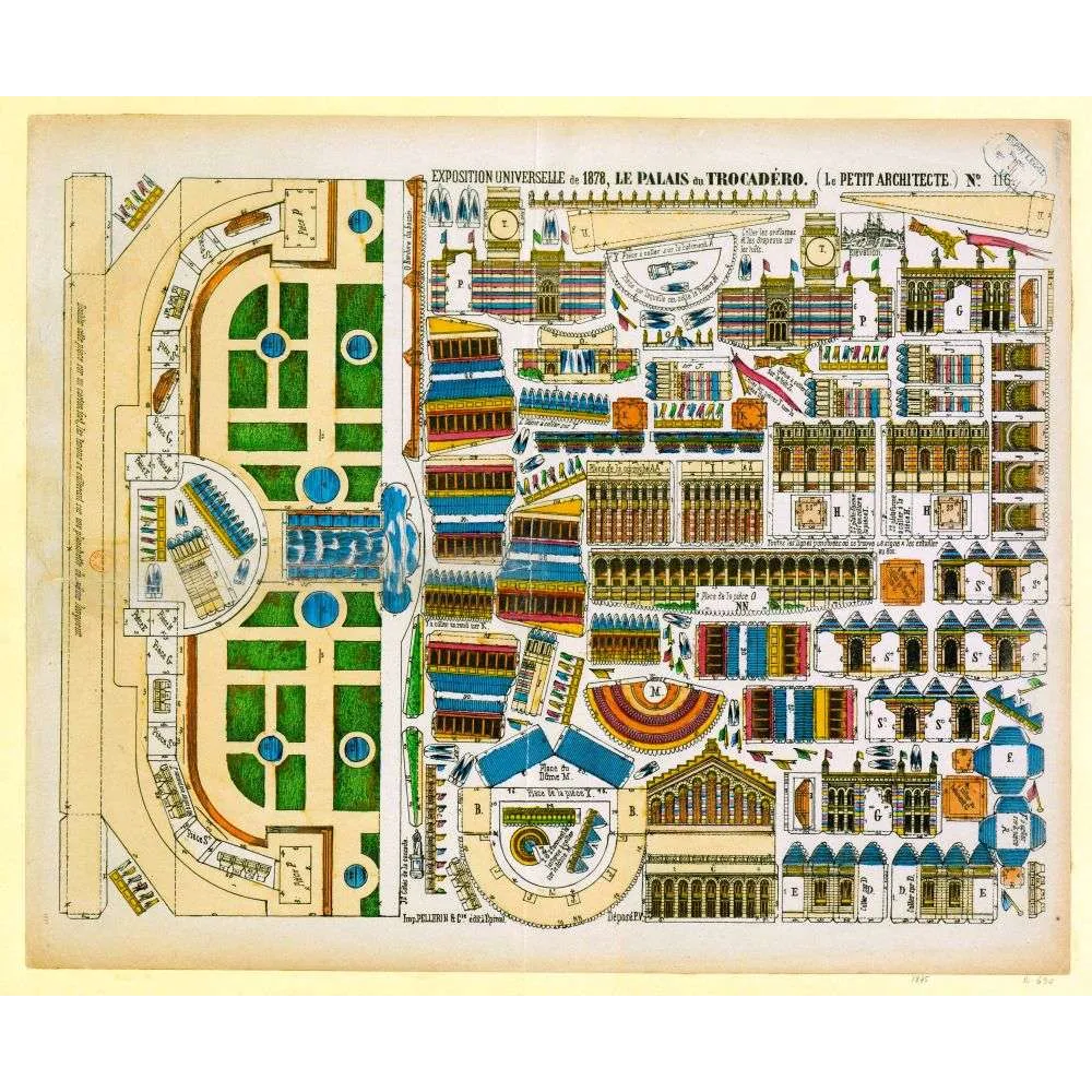Palais du Trocadéro 1878 – Maquette à Découper Exposition Universelle Palais du Trocadéro 1878 – Maquette à Découper Exposition Universelle