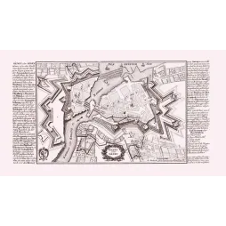 Genève Plan Ancien Fortifié – Carte Bodeneher Augsbourg XVIIe XVIIIe