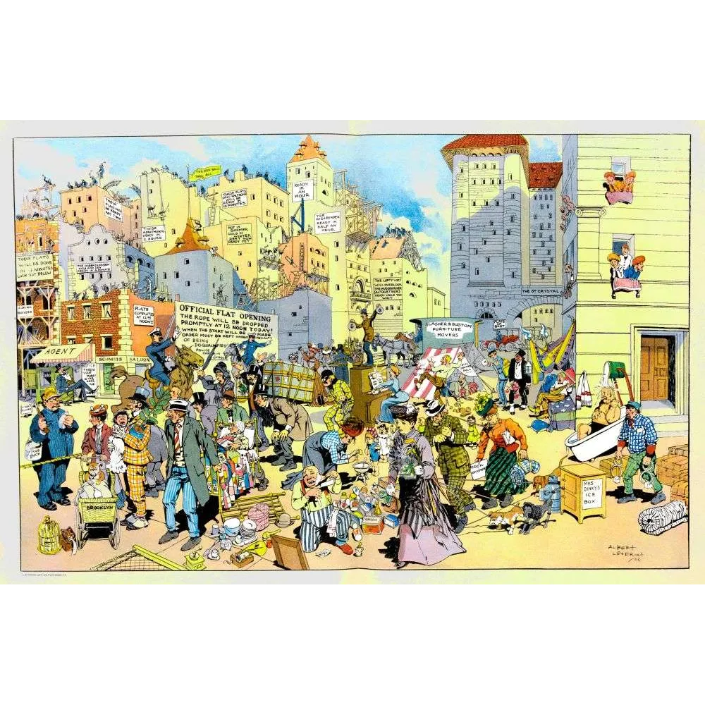 Official Flat Opening – Caricature Déménagement New-York Levering Official Flat Opening – Caricature Déménagement New-York Levering