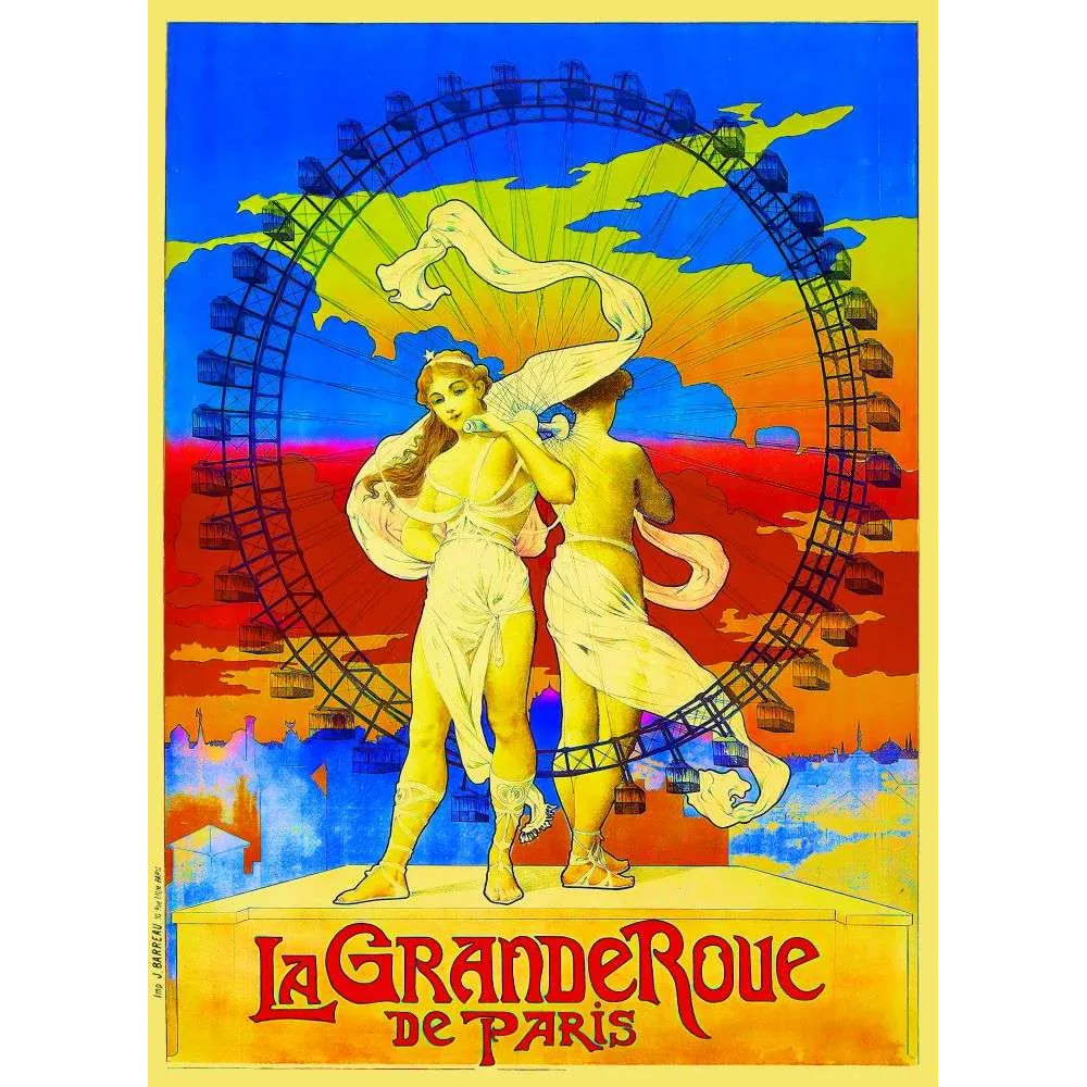 La Grande Roue de Paris – Affiche Belle Époque Attraction 1900 La Grande Roue de Paris – Affiche Belle Époque Attraction 1900
