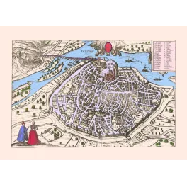 Avignon Plan Ancien – Ville sur le Rhône XVIe XVIIe Siècle